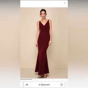 Lulus burgundy dress